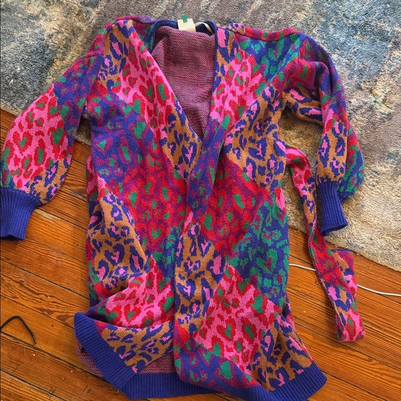 FARM Rio Multicolor Leopard Print Cardigan - Picture 2 of 3